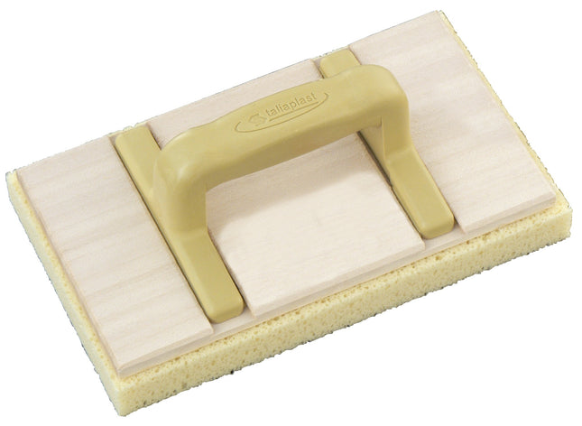 Rectangular sponge trowel with wooden tray Taliaplast