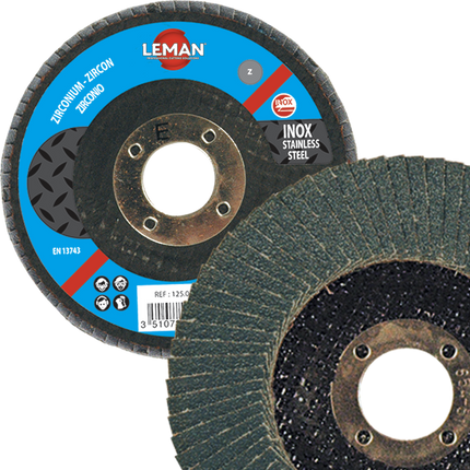 Lot de 10 disques à lamelles zirconium Leman