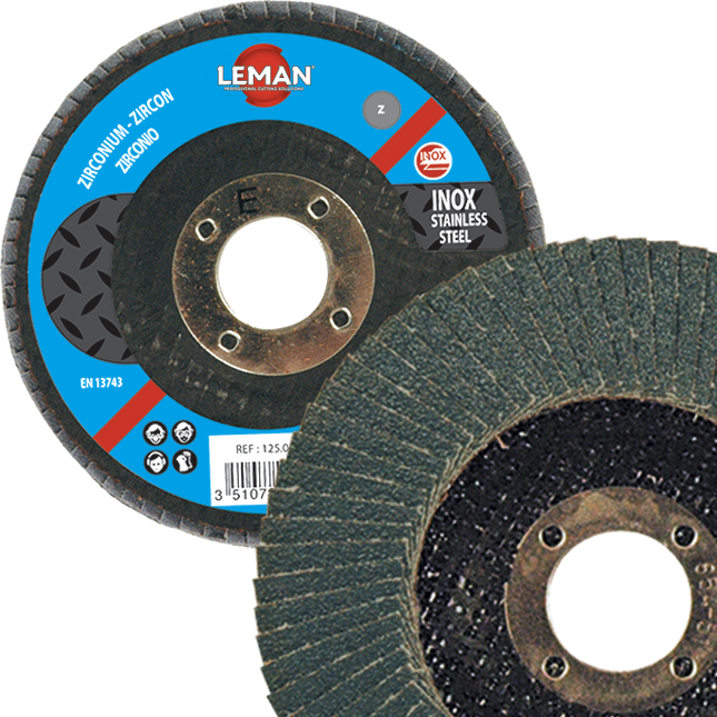 Lot de 10 disques à lamelles zirconium Leman