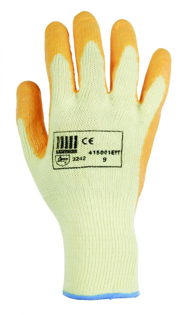 Gants latex orange pour la construction