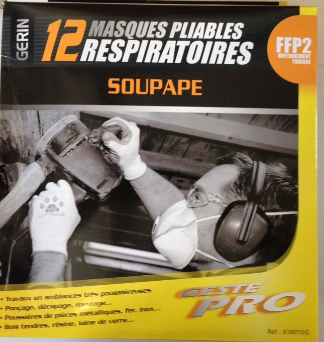 Boite de 12 masques pliables respiratoires FFP2