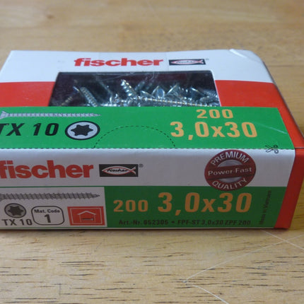 Fischer POWER-FAST 3 x 30 screws