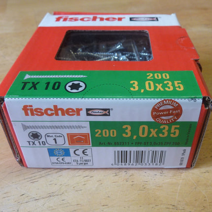 Fischer POWER-FAST 3 x 35 screws
