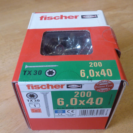 Fischer POWER-FAST 6 x 40 screws