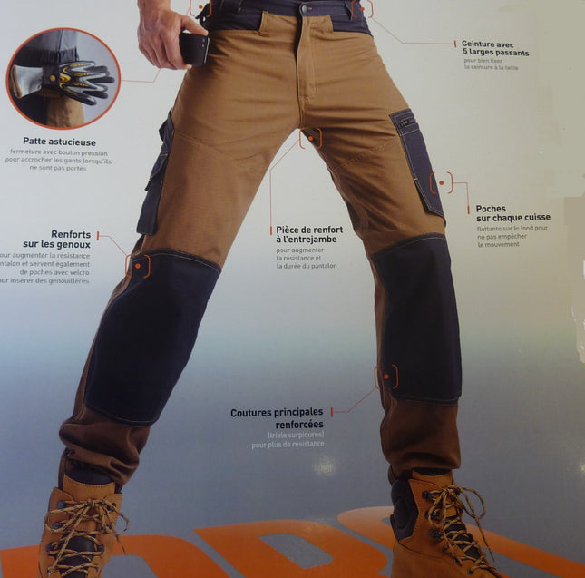 Pantalon Profil Kooper marron/noir