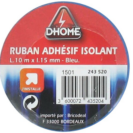 Ruban électrique bleu