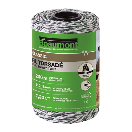 Twisted wire electric fence 200 m