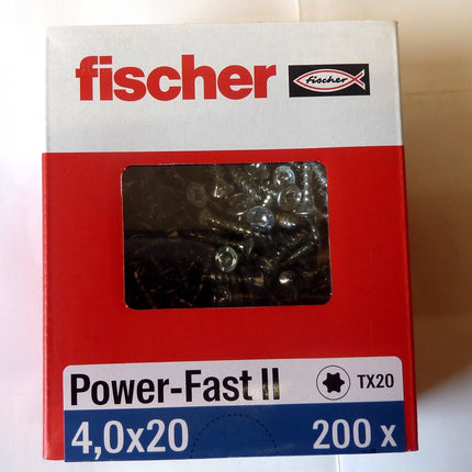 Fischer POWER-FAST 4 x 20 screws