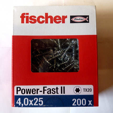 Fischer POWER-FAST 4 x 25 screws
