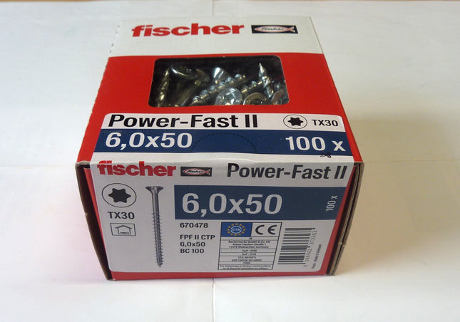 Fischer POWER-FAST 6 x 50 screws