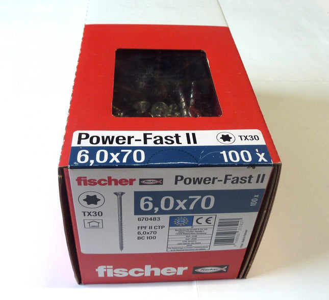 Fischer POWER-FAST 6 x 70 screws
