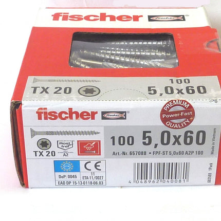Fischer POWER-FAST stainless steel screw 5 x 60