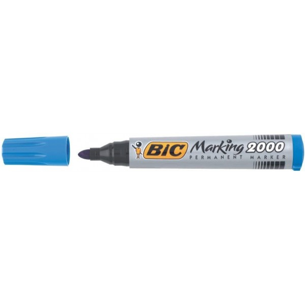 Stylo BIC marqueur permanent bleu Wilmart