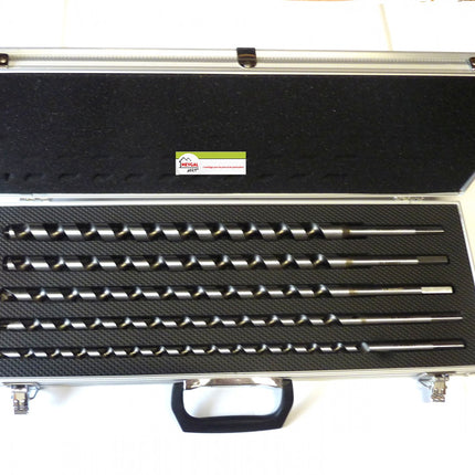 Box of 5 Leman wood frame drill bits