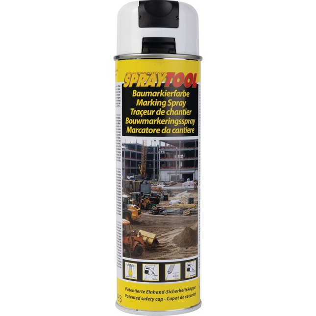 Bombe traceur de chantier blanche