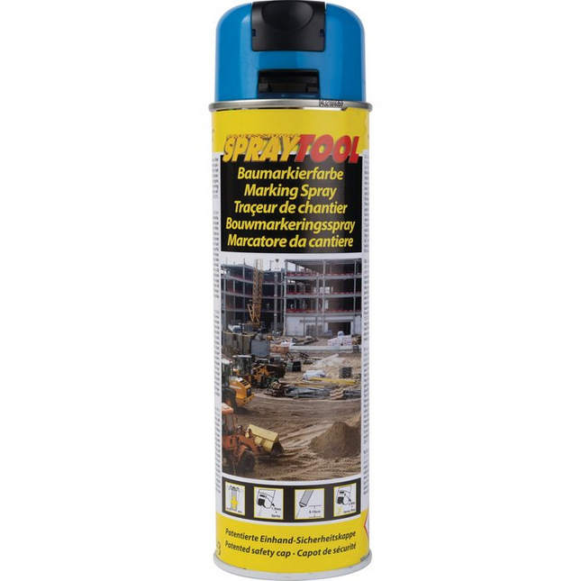 Bombe traceur de chantier bleu