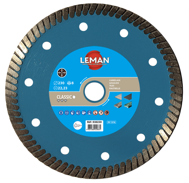 Disque jante continue cannelée carrelage Leman