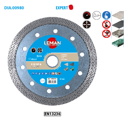 Disque diamant grès cérame, pierre bleue  Leman