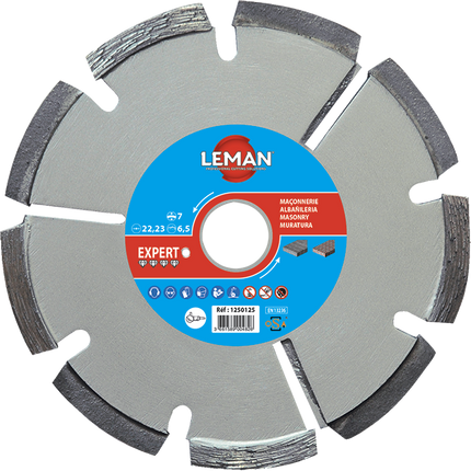 Diamond disc alternating segments, brick, concrete block Leman