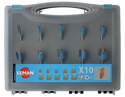 Box of 10 Leman straight groove bits