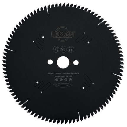 Leman circular saw blade for non-ferrous metals
