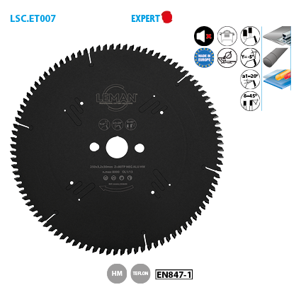 Leman circular saw blade for non-ferrous metals