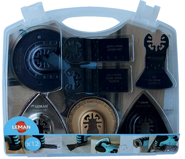 Coffret de 12 accessoires multi-matériaux Leman