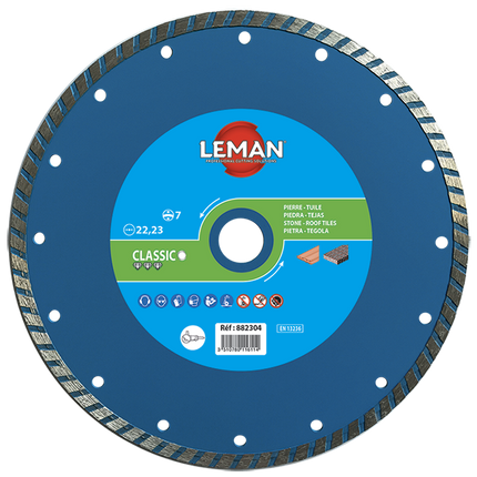 Leman Universal-Diamanttrennscheibe mit geriffeltem durchgehendem Rand