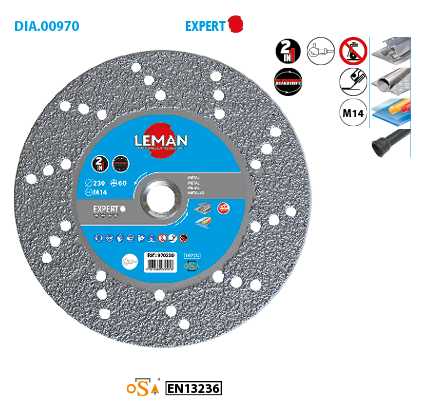 PRO diamond disc steel, iron, cast iron, stainless steel Leman