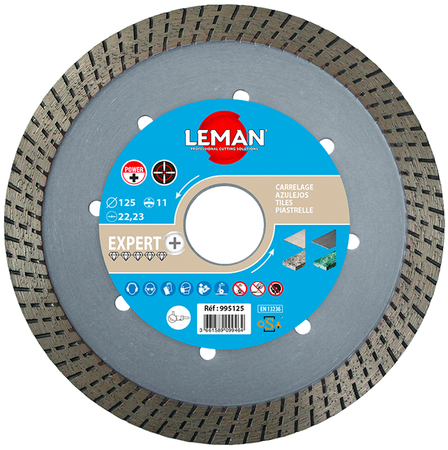 Disque diamant grès cérame haut rendement Leman