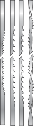 Assortment of 12 Leman scroll saw blades