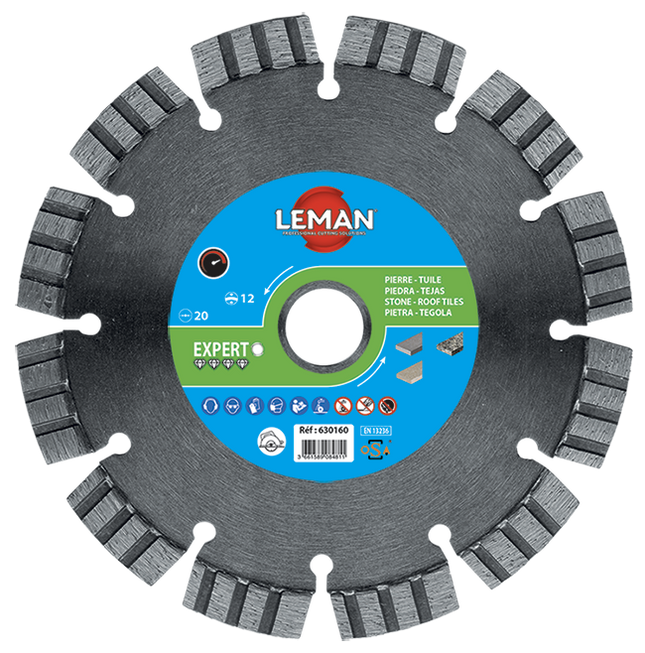 Disque diamant 160 mm Leman, granit, quartz