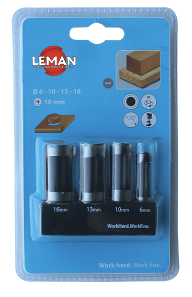 Set de 4 mèches à bouchonner Leman