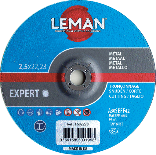Disque ébardage métal 125 mm Leman