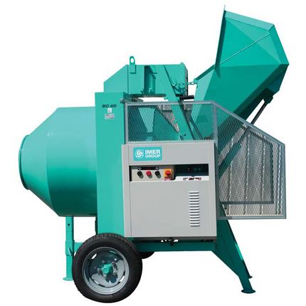 Bétonniére Imer bio 400 avec pelle tractée