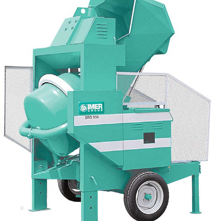 Imer Bro 500 Betonmischer mit gezogenem Bagger