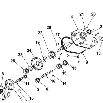 Clavette réducteur de cuve bétonnière Imer