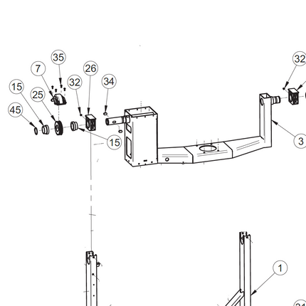 Bloc support bras bétonnière Imer S350