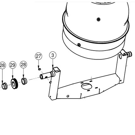 Clavette IMER 3208776 pour bétonnière S190, S250 et S350