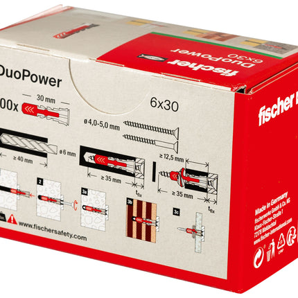CHEVILLES FISCHER DUOPOWER  6 * 30 collerette