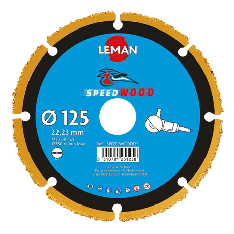 Disque de meuleuse pour bois 125 mm – Speedwood LEMAN